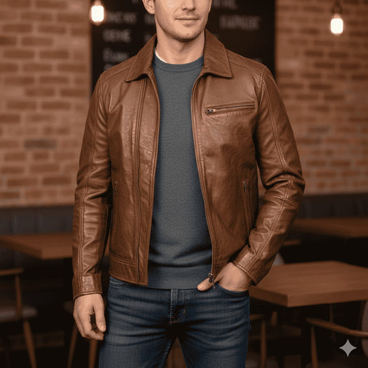 Men's Brown Leather Jacket