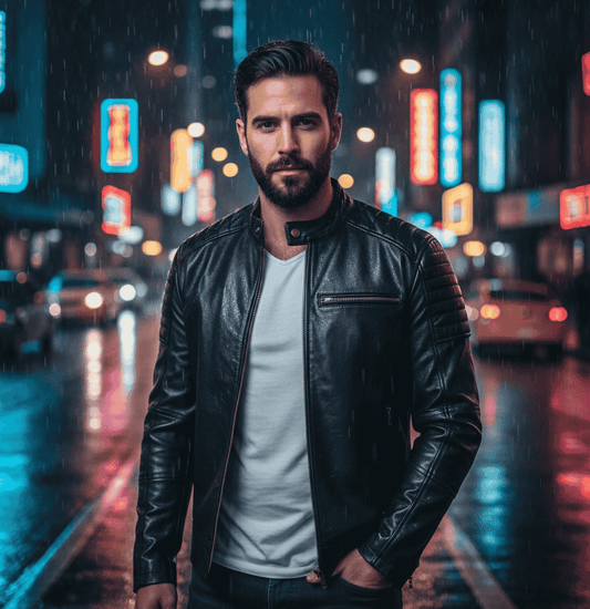 Black Leather Biker Jacket