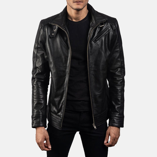 Legacy Black Leather Biker Jacket image 0
