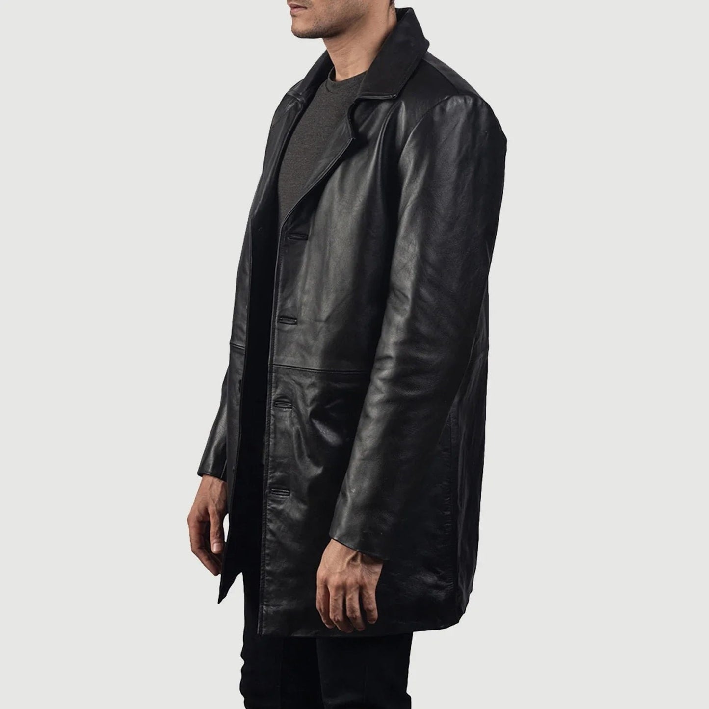 Classmith Black Leather Coat image 4