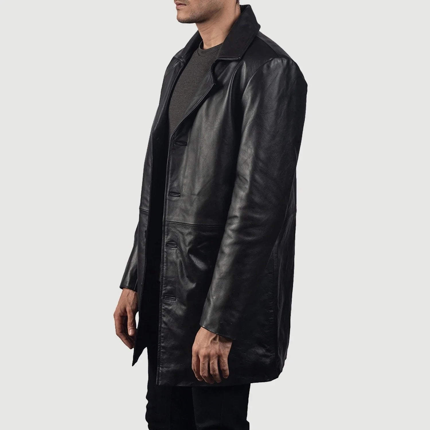 Classmith Black Leather Coat image 4