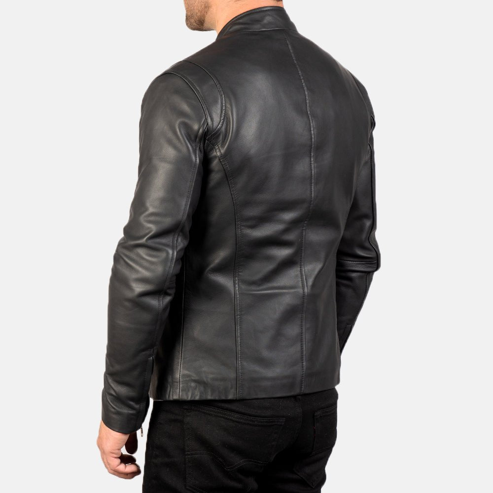 Ionic Black Leather Jacket image 4
