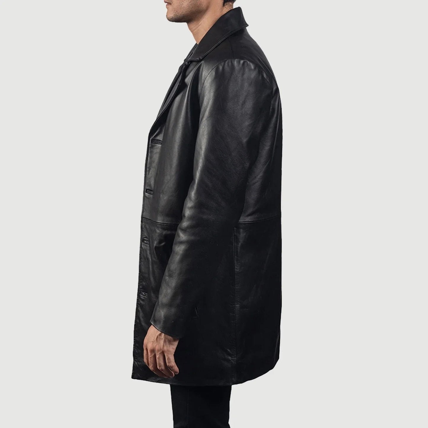 Classmith Black Leather Coat image 2