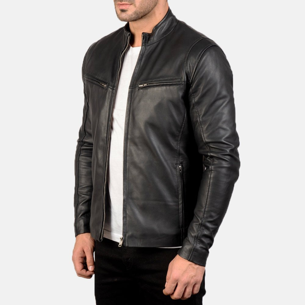 Ionic Black Leather Jacket image 1