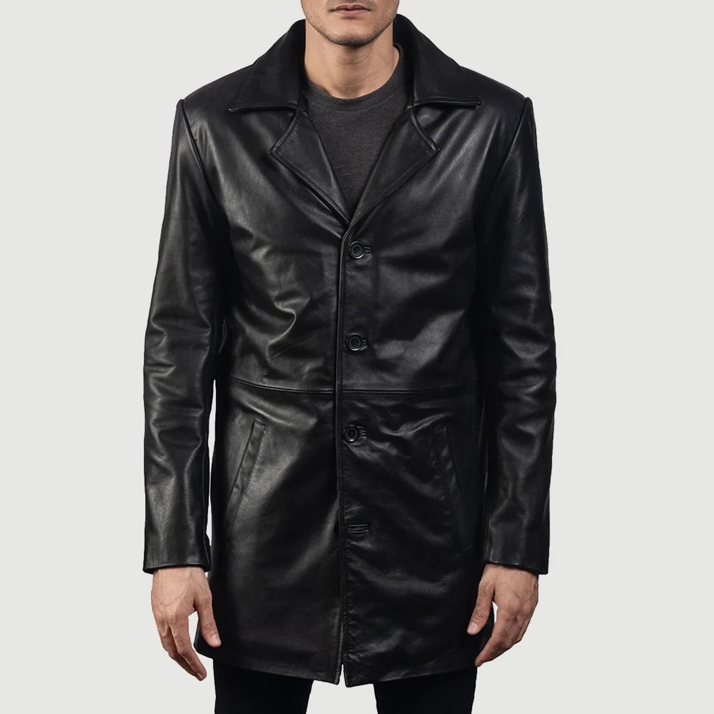 Classmith Black Leather Coat image 5
