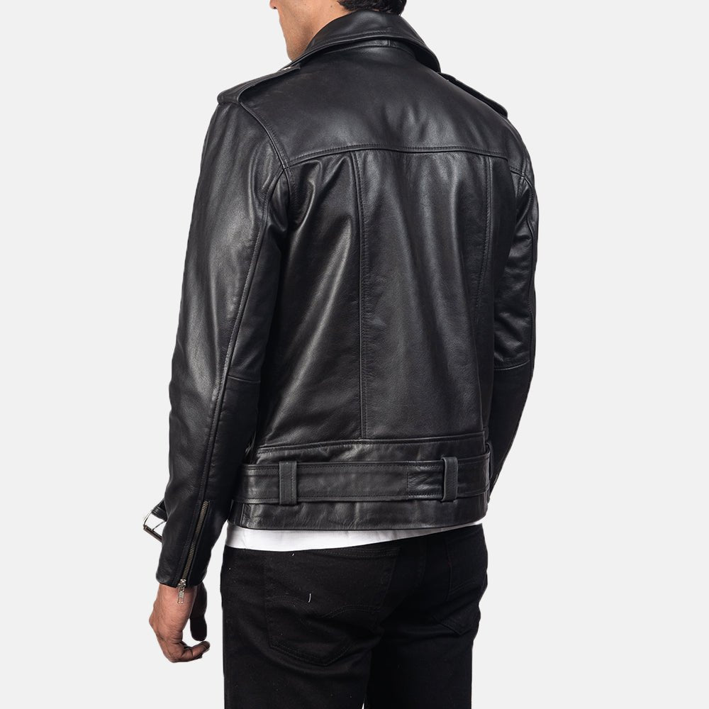 Allaric Alley Black Leather Biker Jacket image 4