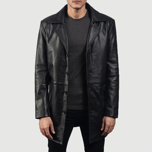 Classmith Black Leather Coat image 0